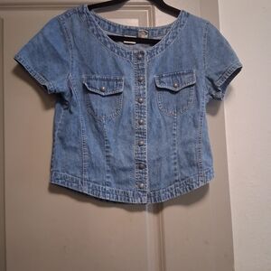 Vintage GAP Denim Blue Button-Down Shirt